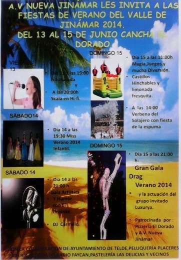 Cartel de la fiesta de verano (Foto TA)