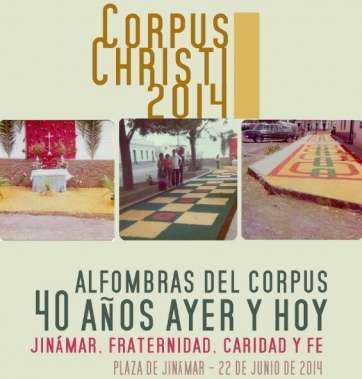 Cartel de la celebración del Corpus en Jinámar (Foto TA)