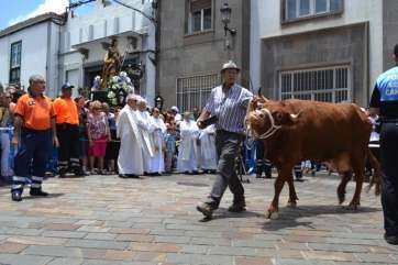Momento del desfile ante el santo (Foto TA)