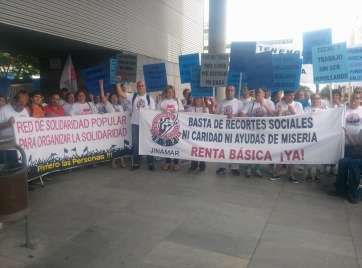 Protesta este jueves ante Vivienda (Foto TA)