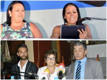 Momentos de los pregones en Hoya Aguedita (Foto superior-Antonio Alí) y en La Breña (Foto Isabel Quintana)