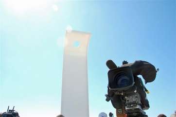 Monumento levantado en Ojos de Garza en memoria de los fallecidos en el accidente