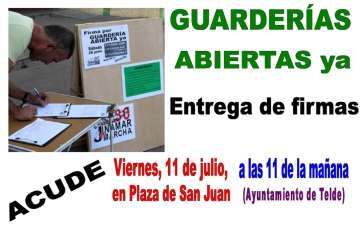 Cartel de la iniciativa de Jinámar en Marcha (Foto TA)