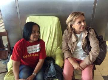 Margarita Alonso este miércoles con la consejera Francisca Luengo (Foto TA)