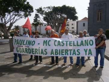 Protesta en la plaza de San Juan (Foto TA)