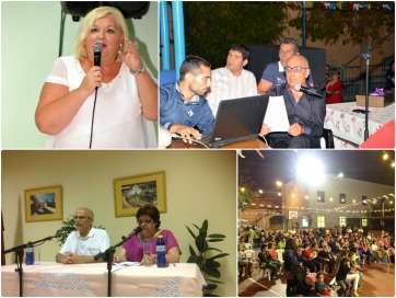 Collage de los pregones en las fiestas de diferentes barrios de Telde (Foto Antonio Alí/TA)