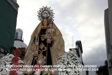 Imagen de la Virgen del Carmen por las calles de San Gregorio (Foto Jesús Ruiz)