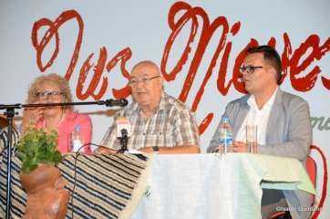 Montesdeoca, en el momento de pronunciar el pregón (Foto Isabel Quintana)