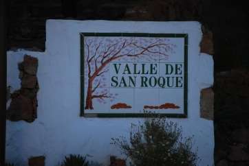 Cartel indicativo del Valle de San Roque (Foto TA)
