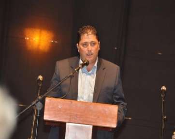 Juan Diego Robaina, en el momento del pregón (Foto Teldeenfiestas.com)