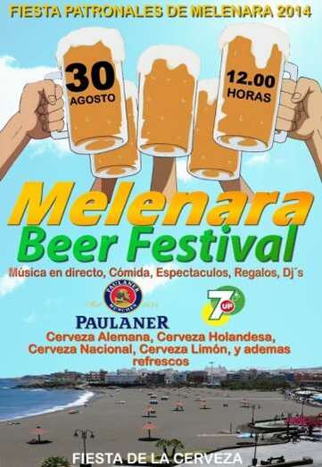 Cartel de la fiesta de la cerveza en Melenara (Foto TA)