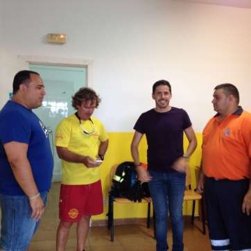 El centro de comunicación de seguridad se instaló en los locales de Salvamento y Socorrismo (Foto TA)