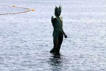 Curiosa imagen del Neptuno con la marea baja (Jesús Ruiz Mesa)