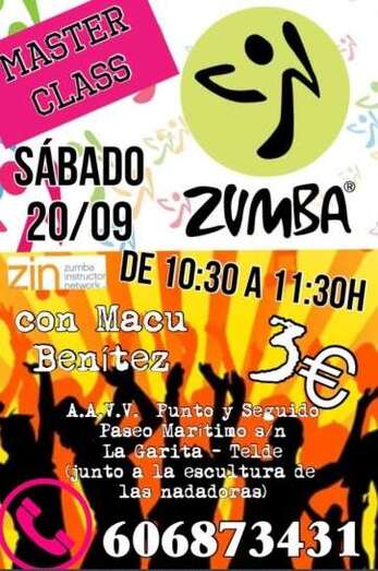 Cartel de la master class (Foto TA)