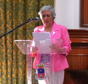 Carmen Jiménez, este lunes en el Pleno (Foto Daniel Ojeda)