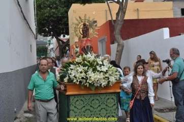 Imagen de archivo de procesión con la virgen del Pilar en Valle de los Nueve (Foto TF)