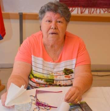 María Sánchez, en un momento del acto (Foto TA)