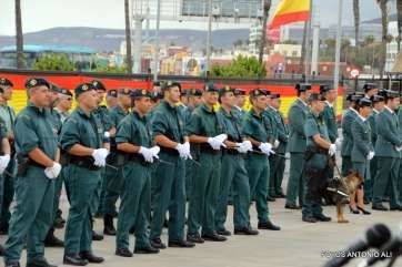 Momento del acto celebrado este domingo en la Comandancia de la Guardia Civil de la capital grancanaria (Foto Antonio Alí)