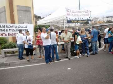 Acto de la Red de Solidaridad Popular de Jinámar (Foto TA)