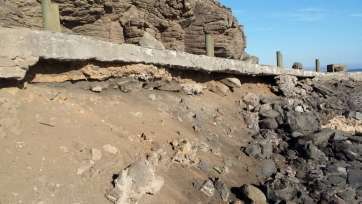 Daños en los accesos a las playas (Foto TA)