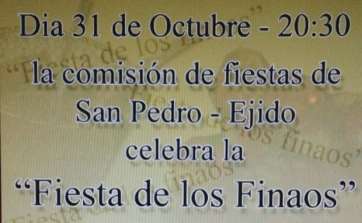 Cartel de la fiesta de los Finaos en El Ejido (Foto TA)
