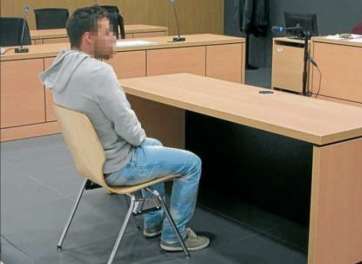Imagen del joven durante el juicio (Foto Canarias7)