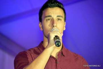 Elías M Ruano Uche, en el momento de su participación en el certamen (Foto Antonio Alí)