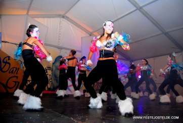Momento de la intervención del grupo que ganó el concurso (Foto Festejos Telde)