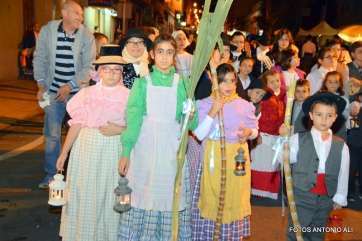 Grupo de romeros jóvenes en Jinámar (Foto Antonio Alí)