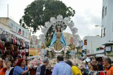 Imagen de la Concepción el pasado lunes durante la procesión (Foto Antonio Alí)