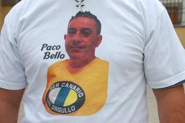 Imagen de archivo de una camiseta de la Asociaciób Paco Bello Somos Todos (Foto TA)