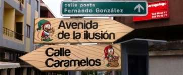 Cartel de la visita de Papá Noel (Foto TA)