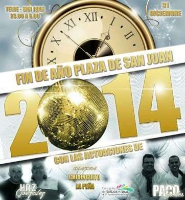 Cartel anunciador de la fiesta de Fin de Año (Foto TA)