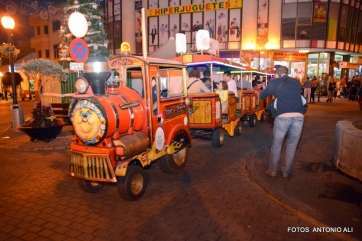 El minitren eléctrico que recorre las calles de Los Llanos de Telde (Foto TA)