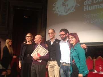 Gallego y Santana junto al resto de premiados (Foto TA)