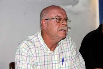 Fernando Ojeda durante la conferencia impartida en Telde en el mes de noviembre (Foto Jesús Ruiz Mesa)