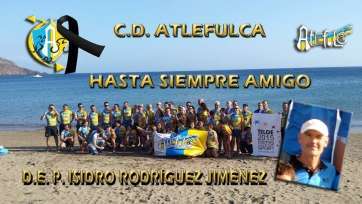Cartel de despedida de Atlefulca a Isidro Rodríguez (Foto TA)
