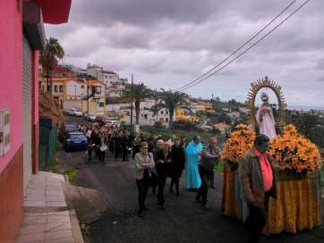 Procesión de La Candelaria, el pasado domingo en Tara (Foto TA)