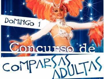 Cartel del Concurso de Comparsas, este domingo (Foto TA)