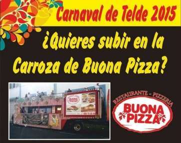 Cartel de la iniciativa de Buona Pizza (Foto TA)