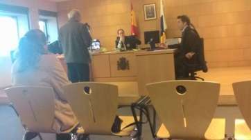 Un momento del juicio, el pasado miércoles (Foto TA)