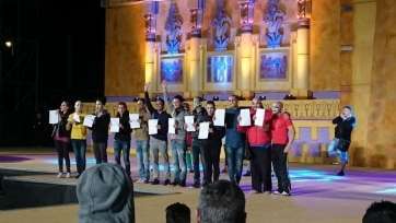 Los 12 drag seleccionados, sin sus alegorías (Foto TA)