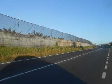 Tramo peligroso de la carretera de Melenara (Foto TA)