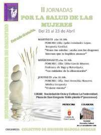 Cartel de las II Jornadas de Por la Salud de la Mujeres (Foto TA)