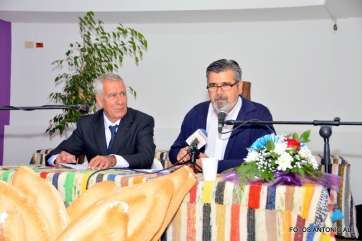 El pregonero Carlos Matos junto a Kiko Tarrasa (Foto Antonio Alí)