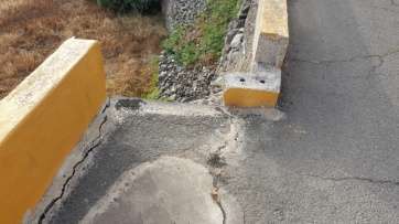 Situación de la calle Diana, en Caserones Bajos, objeto de la denuncia vecinal (Foto TA)