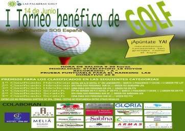 Cartel del evento de golf solidario (Foto TA)
