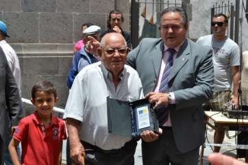 Manuel Sosa fue homenajeado el pasado año durante las fiestas de San Juan (Foto TA)