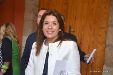Momento de la intervención de la alcaldesa (Foto TA)