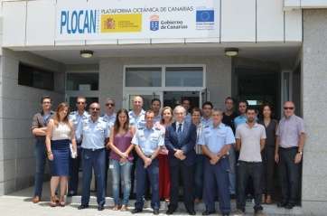 Imagen de los miembros del SAR y la PLOCAN que participan en el proyecto (Foto TA)